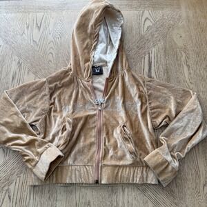 Ape Life Size Small Rhinestone Bling Velour Zip Up‎ Hoodie